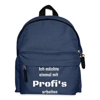 I would like to work with professionals one day - Kids' Backpack - navy - Front