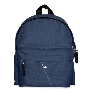 Skifahrer bei rasanter Abfahrt – Wintersport - Kinder Rucksack - Navy - Vorne
