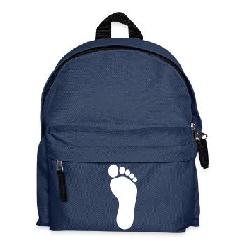 Fuß weiß Füße Fußpflege Podologe Podologie  - Kinder Rucksack - Navy - Vorne