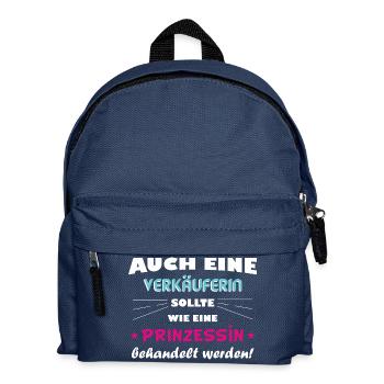 Verkäuferin - Prinzessin - Kinder Rucksack - Navy - Vorne