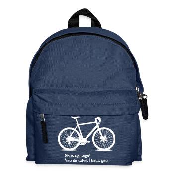 Shut up legs! Fahrrad Rennrad Radfahren lustig w - Kinder Rucksack - Navy - Vorne