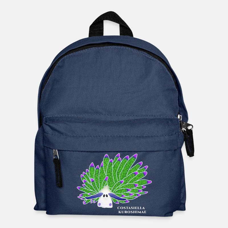 Blatt-Schaf-Schnecke, Zeichnung - Kinder Rucksack - Navy