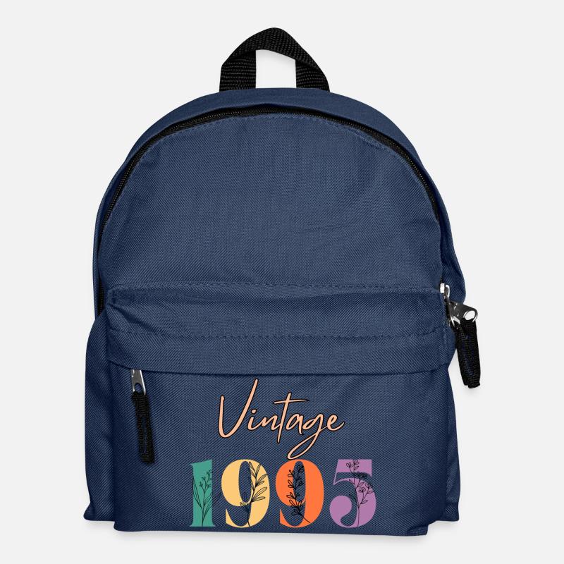 Årgang 1995 Blomster - Rygsæk til børn - marineblå
