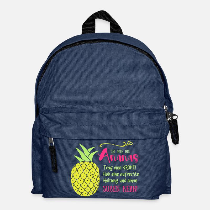 Ananas Krone Spruch - Kinder Rucksack - Navy