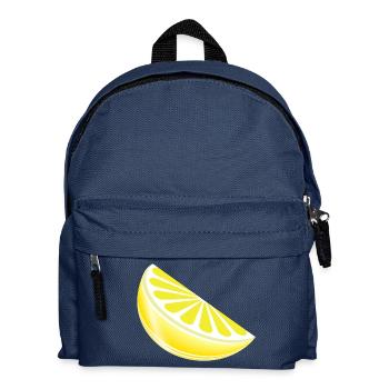 Zitrone - Kinder Rucksack - Navy - Vorne