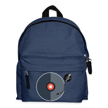Vinyl record player vinyl music gift - Kids' Backpack - navy - Front
