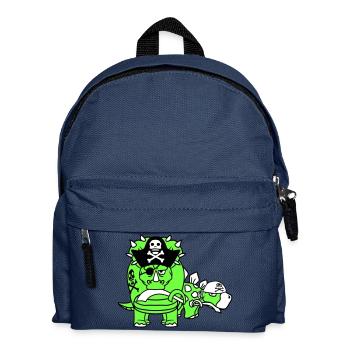Triceratops Stegosaurus 2 Dinosaure Pirate Dino - Sac à dos Enfant - bleu marine - Devant