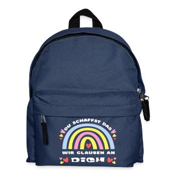 GLÜCKSBRINGER Du schaffst das! Wir glauben an dich - Kinder Rucksack - Navy - Vorne
