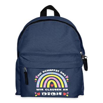 GLÜCKSBRINGER Du schaffst das! Wir glauben an dich - Kinder Rucksack - Navy - Vorne