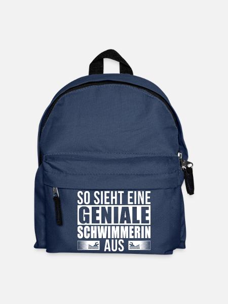 Geniale Schwimmerin - Kinder Rucksack - Navy