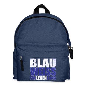 Blau Weiss ein Leben Lang - Kinder Rucksack - Navy - Vorne
