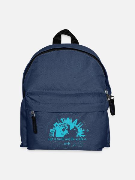 Abenteuer Weltreise Design - Kinder Rucksack - Navy