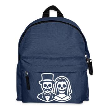 Newlyweds Wedding Skeleton Bride Groom - Kids' Backpack - navy - Front