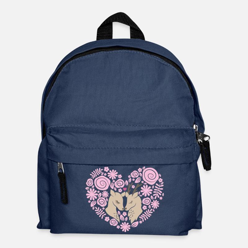 Deer love - Kids' Backpack - navy