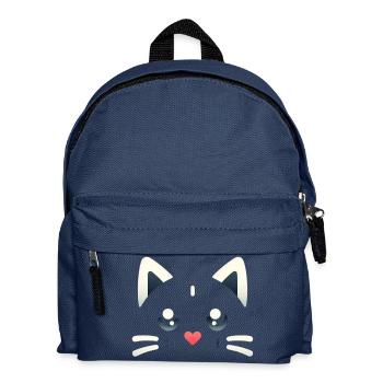 Kawaii Kätzchen, Haustiere - Kinder Rucksack - Navy - Vorne