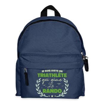 Fier d’être Triathlète et Passionné de la Rando - Sac à dos Enfant - bleu marine - Devant