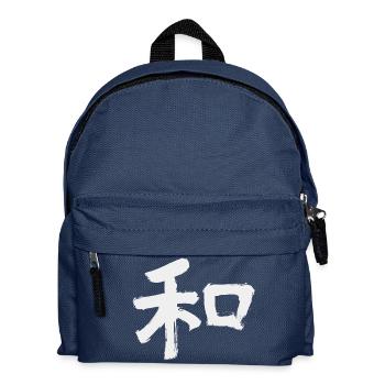 Paix (caractère japonais) Calligraphie - Sac à dos Enfant - bleu marine - Devant