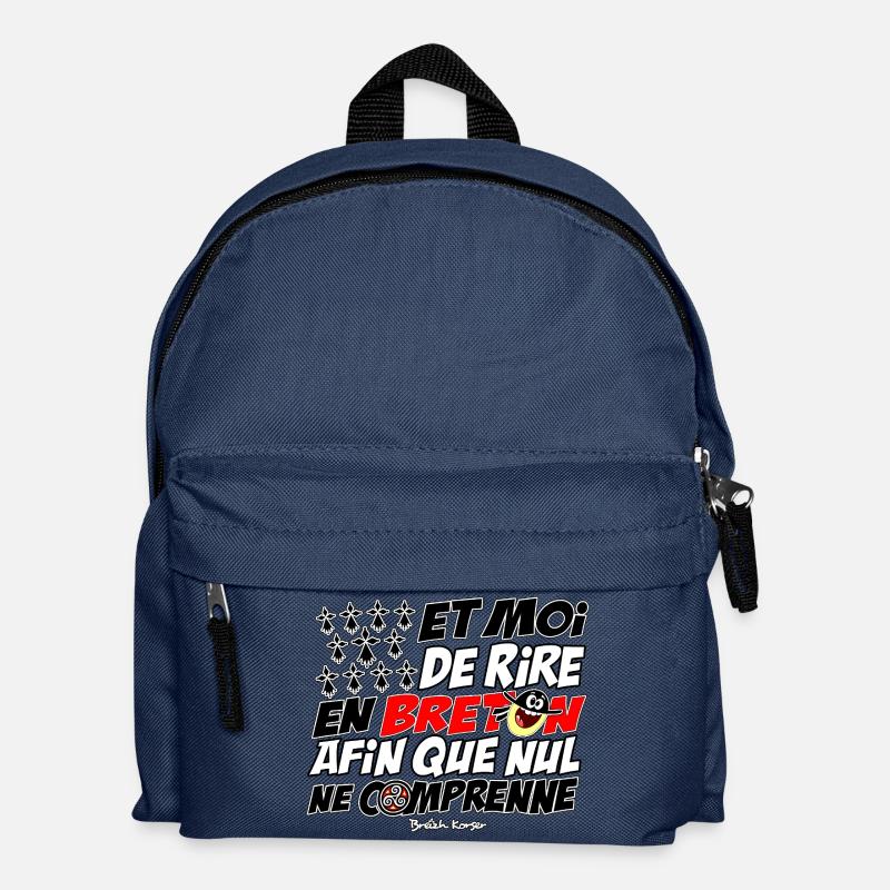 And I laugh in Breton - Kids' Backpack - navy