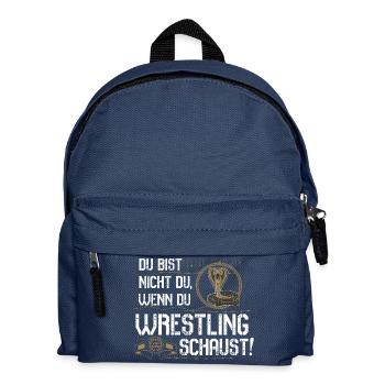 Wrestling schauen - Kinder Rucksack - Navy - Vorne