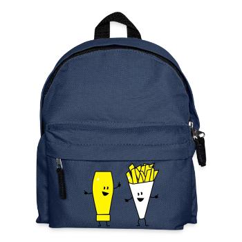mayonnaise french fries - Kids' Backpack - navy - Front
