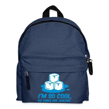 Ich bin so cool, sogar Eiswürfel sind neidisch! - Kinder Rucksack - Navy - Vorne