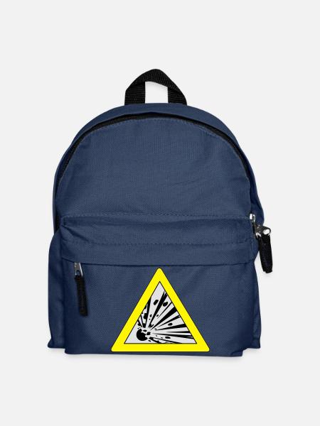 Verkehrsschild Explosion - Kinder Rucksack - Navy