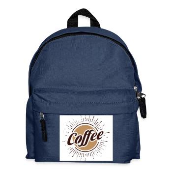 kaffee logo 1176 97 - Kinder Rucksack - Navy - Vorne
