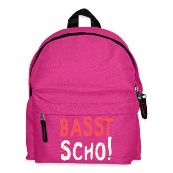 Basst scho rot baige text - Kinder Rucksack - Fuchsia - Vorne