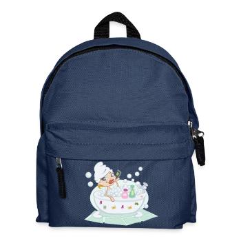 bad bath badewanne bathtube shower dusche6 - Kinder Rucksack - Navy - Vorne