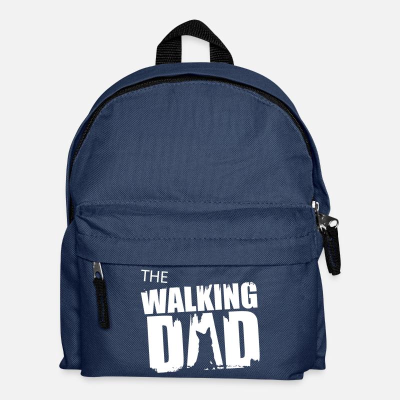 Schäferhund Walking Dad Geschenkidee Vater Gassi - Kinder Rucksack - Navy