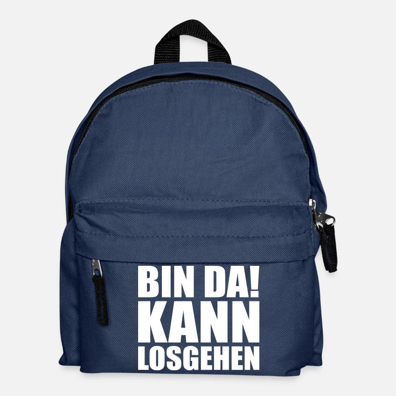 Bin da kann losgehen - Kinder Rucksack - Navy