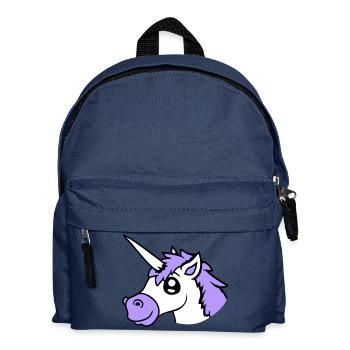 licorne sourit assez sympathique cheval de dessin animé - Sac à dos Enfant - bleu marine - Devant
