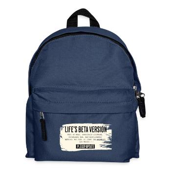 Life's Beta Version – Please Update - Kids' Backpack - navy - Front