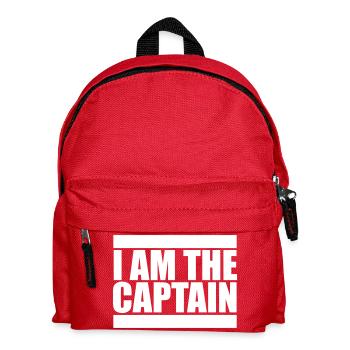 I Am The Captain Sailor Saying Text Quote Logo - Kids' Backpack - red - Front