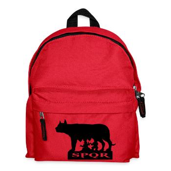 spqr louve romulus remus symbole italien de Rome - Sac à dos Enfant - rouge - Devant