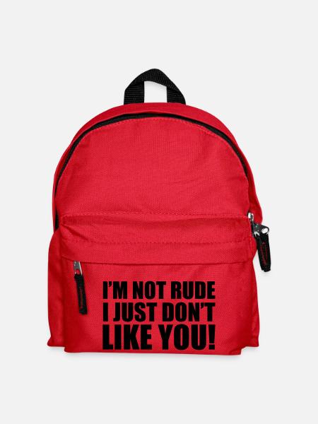 I'm Not Rude - Kids' Backpack - red