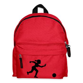 bowling player throws her ball - Kids' Backpack - red - Front