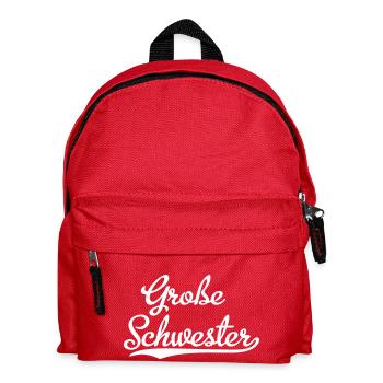 Große Schwester - Kinder Rucksack - Rot - Vorne