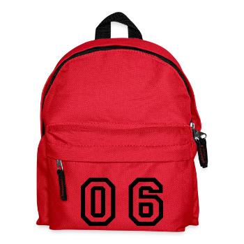 number - 06 - zero six - Kids' Backpack - red - Front