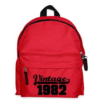 vintage 1982 - Kinder Rucksack - Rot - Vorne