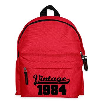vintage 1984 - Kinder Rucksack - Rot - Vorne
