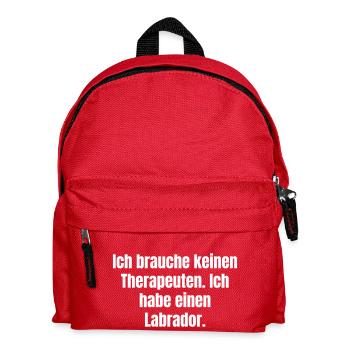 Hundebesitzer Labrador - Kinder Rucksack - Rot - Vorne