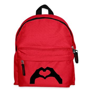 finger herz - Kinder Rucksack - Rot - Vorne