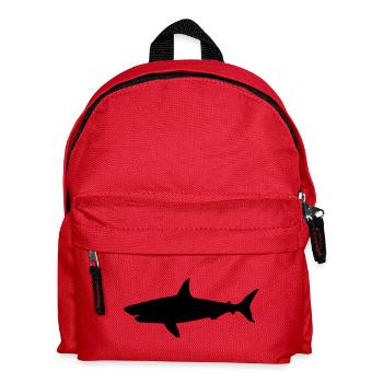 drawing shark shark scuba diving - Kids' Backpack - red - Front