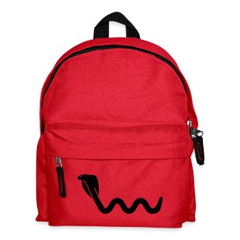 Schlange - Kinder Rucksack - Rot - Vorne