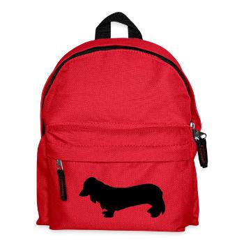 dackel - Kinder Rucksack - Rot - Vorne