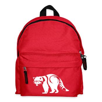 Raccoon - Kids' Backpack - red - Front