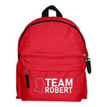 team robert kopf weiss - Kinder Rucksack - Rot - Vorne