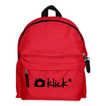 KLICK - T-Shirt für Fotografen - Kinder Rucksack - Rot - Vorne