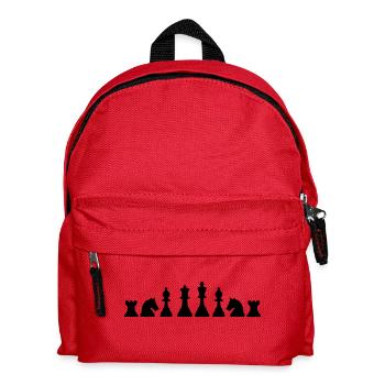 schach - Kinder Rucksack - Rot - Vorne